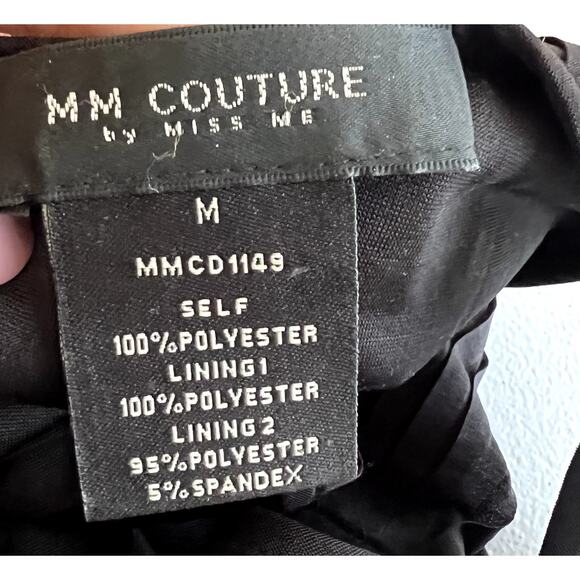 MM Couture Mini Dress Women Medium Sleeveless Black Coquette LBD Party REVOLVE - Picture 3 of 9